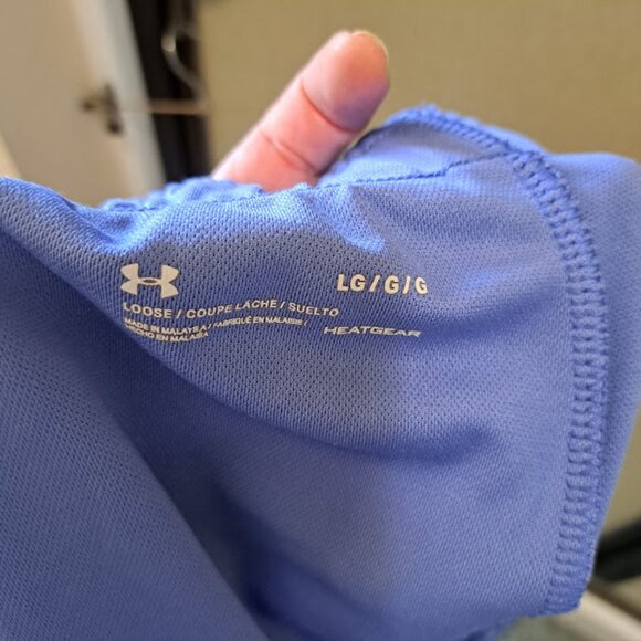 Under Armour Women's Running shorts size large grey and purple pockets - Picture 4 of 6